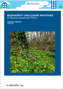 Cover of report with white title text on dark blue background with a photo of a woodland with ivy covered trees and yellow flowers