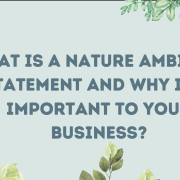 Teal text on pale green background, green leaves and deer illustration