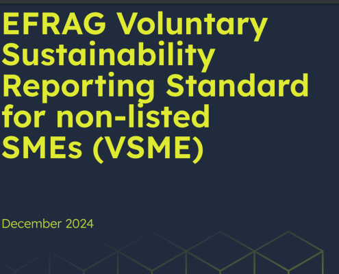 Cover of document with title in yellow on navy background