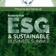 Flyer with BFBI logo and ESG & Sustainable Business Summit logo